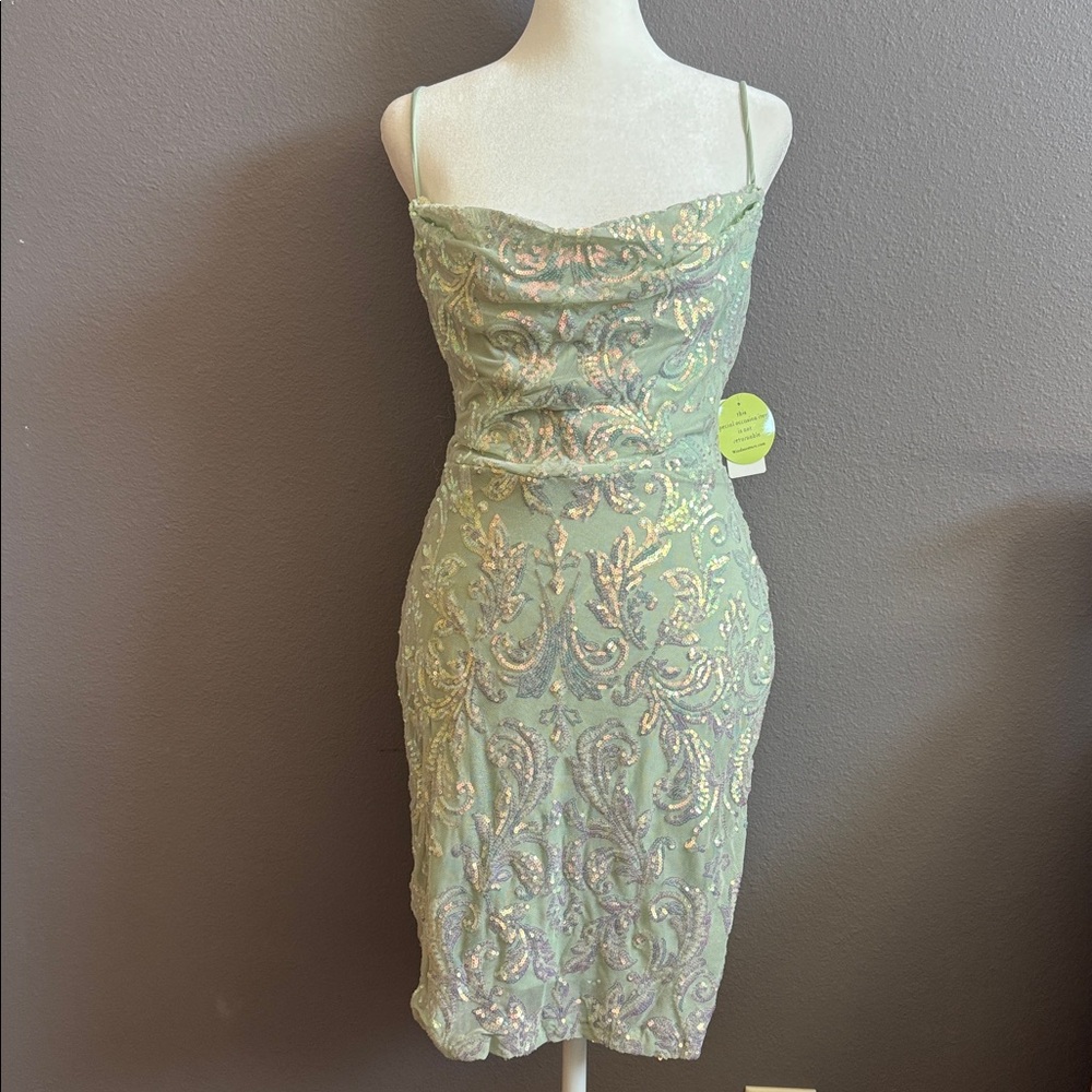 NWT | Windsor Mint Green Lace Mini Dress | Size Large